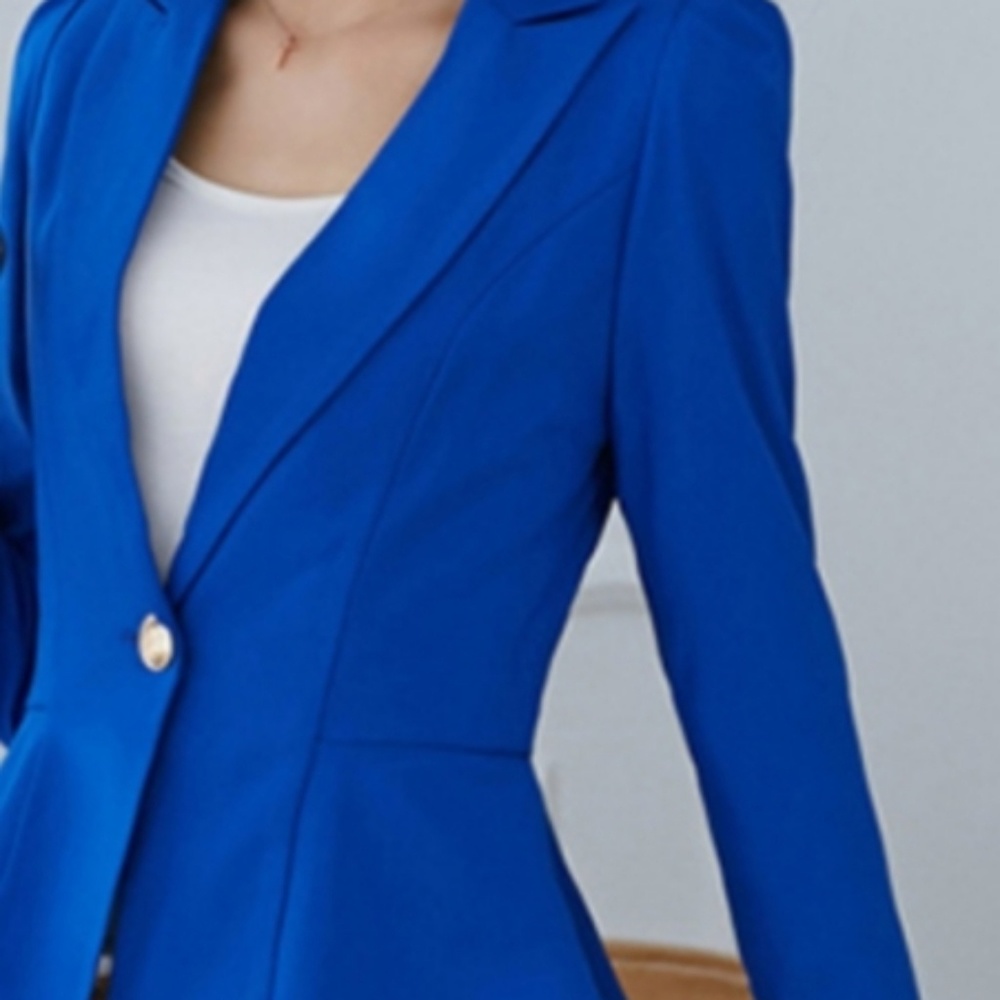 Womens ruffled blazer